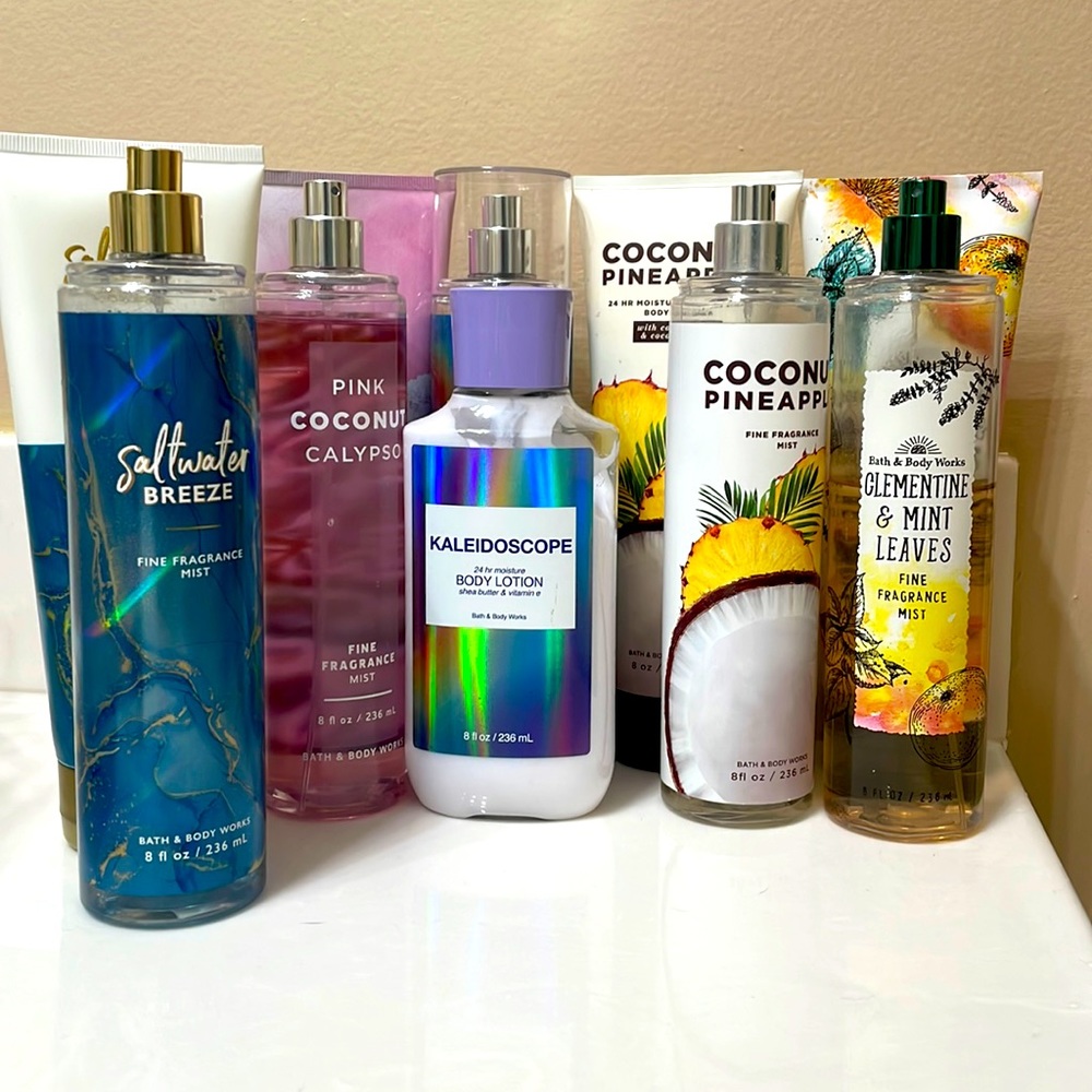 Lot of Bath and Body mist with lotion